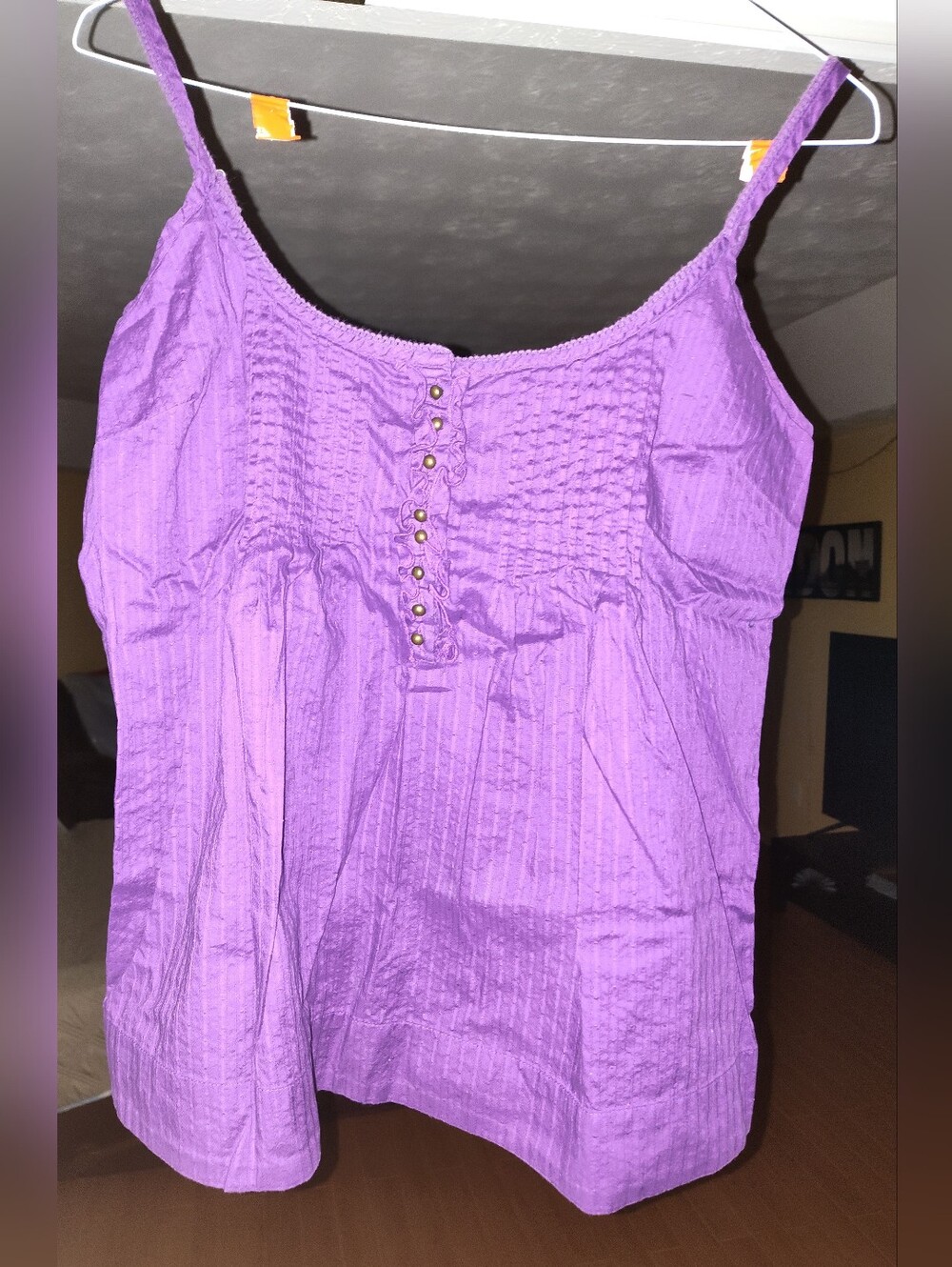 Purple Sleeveless Smocked Cami Top - Women